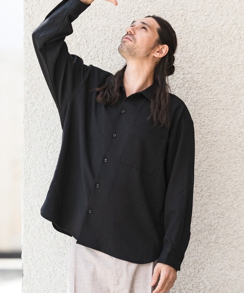 CAMBIO(カンビオ)の「ms4745-LANATECレギュラーカラーシャツ(シャツ/ブラウス・メンズ・ベージュ/ブラック/アイボリー/グリーン・M/LL/L)」の17枚目の写真