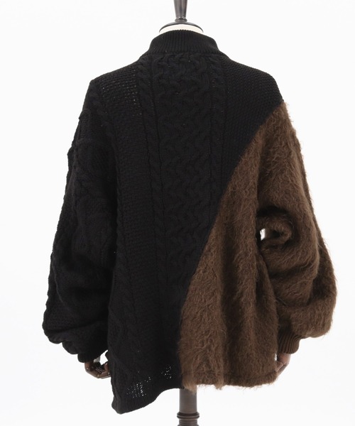 masterkey(マスターキー)の「mn2411-masterkey×ANGENEHM PARASTEEL Mock Neck Knit Pullover (MADE IN JAPAN) ニット(ニット/セーター・メンズ・ホワイト×グレー/ブラック系その他・FREE)」の14枚目の写真