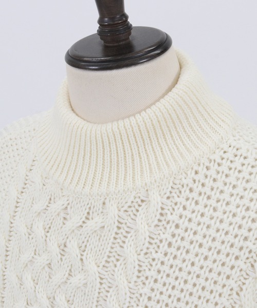 masterkey(マスターキー)の「mn2411-masterkey×ANGENEHM PARASTEEL Mock Neck Knit Pullover (MADE IN JAPAN) ニット(ニット/セーター・メンズ・ホワイト×グレー/ブラック系その他・FREE)」の17枚目の写真