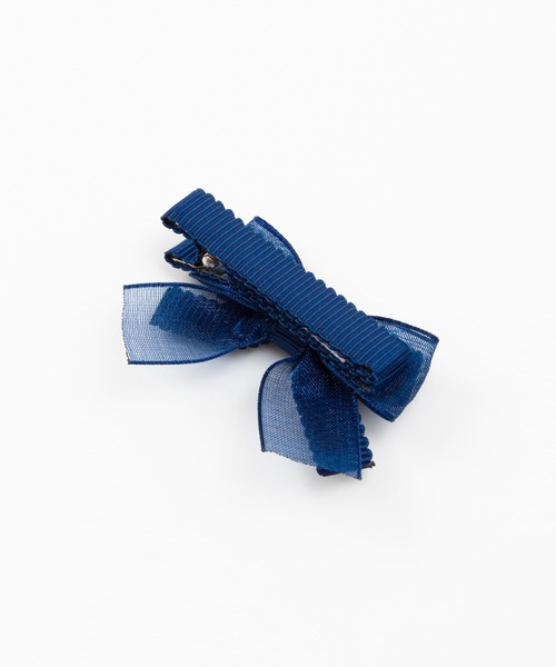 KP DECO（ケーピーデコ）の「リボンヘアクリップ同色２個セット（バレッタ/ヘアクリップ・キッズ・サックスブルー/ラベンダー/ブルー系その他・FREE）」の5枚目の写真