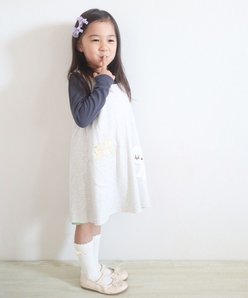 KP DECO（ケーピーデコ）の「リボンヘアクリップ同色２個セット（バレッタ/ヘアクリップ・キッズ・サックスブルー/ラベンダー/ブルー系その他・FREE）」の8枚目の写真