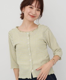 earth music&ecology | 3wayギンガムシャーリングプルオーバー ＊(カーディガン/ボレロ)