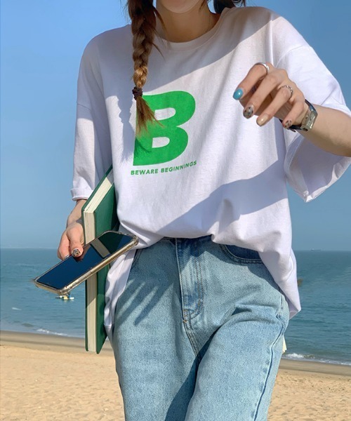 MANGROVE（マングローブ）の「アルファベットロゴプリントＴ（Tシャツ/カットソー・レディース・ホワイト/パープル/グレー/イエロー・FREE）」の14枚目の写真