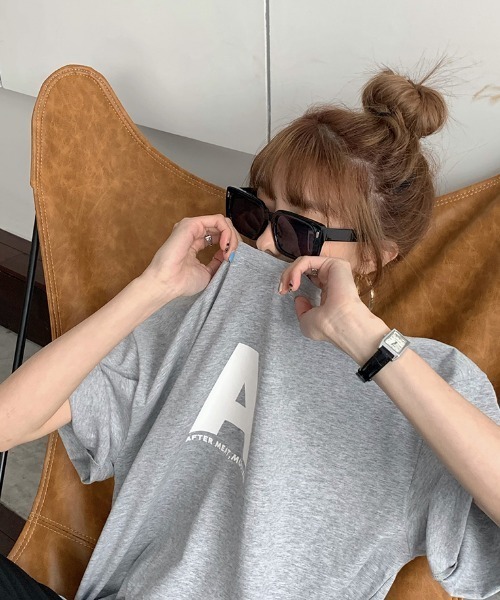 MANGROVE（マングローブ）の「アルファベットロゴプリントＴ（Tシャツ/カットソー・レディース・ホワイト/パープル/グレー/イエロー・FREE）」の6枚目の写真