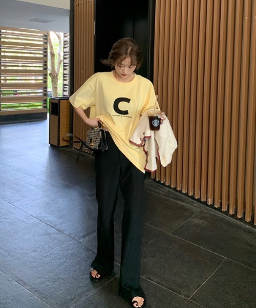 MANGROVE（マングローブ）の「アルファベットロゴプリントＴ（Tシャツ/カットソー・レディース・ホワイト/パープル/グレー/イエロー・FREE）」の7枚目の写真