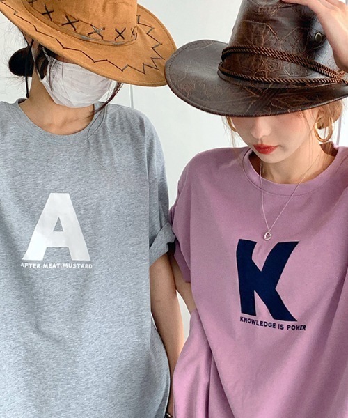 MANGROVE（マングローブ）の「アルファベットロゴプリントＴ（Tシャツ/カットソー・レディース・ホワイト/パープル/グレー/イエロー・FREE）」の12枚目の写真