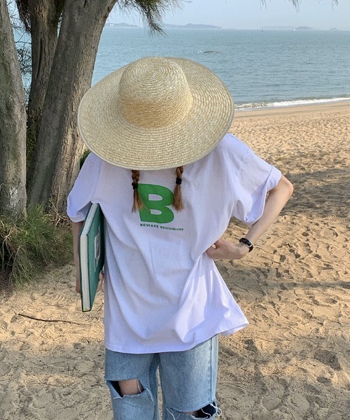 MANGROVE（マングローブ）の「アルファベットロゴプリントＴ（Tシャツ/カットソー・レディース・ホワイト/パープル/グレー/イエロー・FREE）」の8枚目の写真