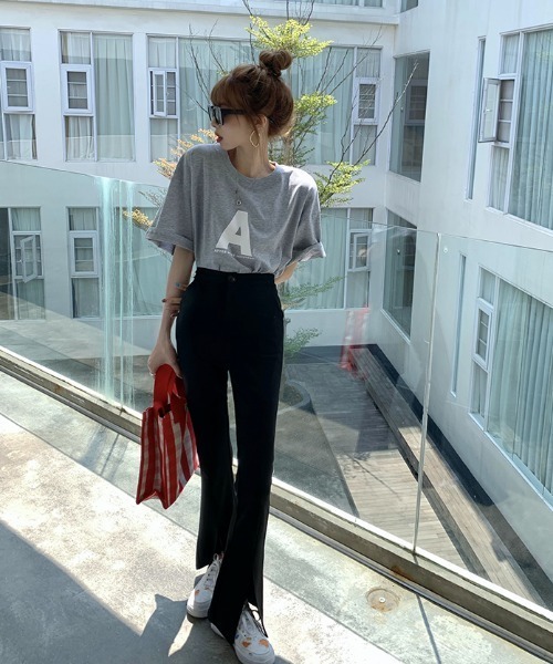 MANGROVE（マングローブ）の「アルファベットロゴプリントＴ（Tシャツ/カットソー・レディース・ホワイト/パープル/グレー/イエロー・FREE）」の13枚目の写真