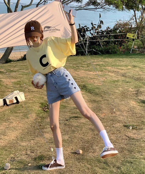 MANGROVE（マングローブ）の「アルファベットロゴプリントＴ（Tシャツ/カットソー・レディース・ホワイト/パープル/グレー/イエロー・FREE）」の9枚目の写真