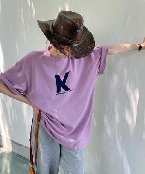 MANGROVE（マングローブ）の「アルファベットロゴプリントＴ（Tシャツ/カットソー・レディース・ホワイト/パープル/グレー/イエロー・FREE）」の18枚目の写真