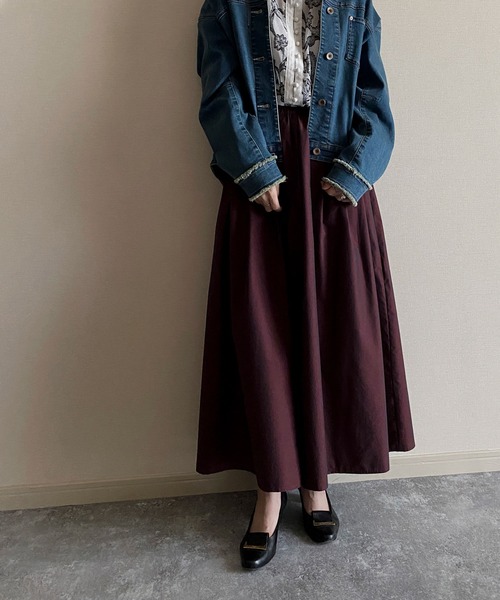 NICOLE CLUB（ニコル　クラブ）の「【NICOLE CLUB】ボリュームタックスカンツ（その他パンツ・レディース・ブラック/レンガ/グリーン・MEDIUM）」の3枚目の写真