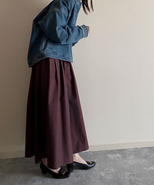 NICOLE CLUB（ニコル　クラブ）の「【NICOLE CLUB】ボリュームタックスカンツ（その他パンツ・レディース・ブラック/レンガ/グリーン・MEDIUM）」の7枚目の写真