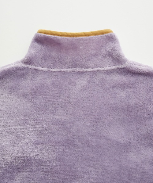 ＆yam（アンドヤム）の「ユニセックス両面シャギーフリーススタンドプルオーバー【親子お揃い/リンクコーデ】（ブルゾン・キッズ・パープル/ベージュ/ブラック・120-130cm/140-150cm/150-160cm/130-140cm/110-120cm）」の15枚目の写真