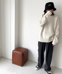 RED CHOP WORKS(レッドチョップワークス) クルーネックウール混ニット