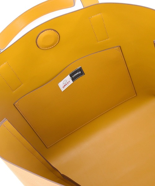 COOCO(クーコ)の「SMILEY/パスケース付トートバッグ(トートバッグ・レディース・ブラック/シルバー/マスタード/グレー系その他・9)」の10枚目の写真