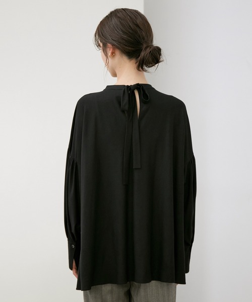 ROPE'(ロペ)の「【WEB限定】ツィルジャージバックリボンブラウス(シャツ/ブラウス・レディース・ブラック/ブラウン/イエロー系その他3・38)」の14枚目の写真
