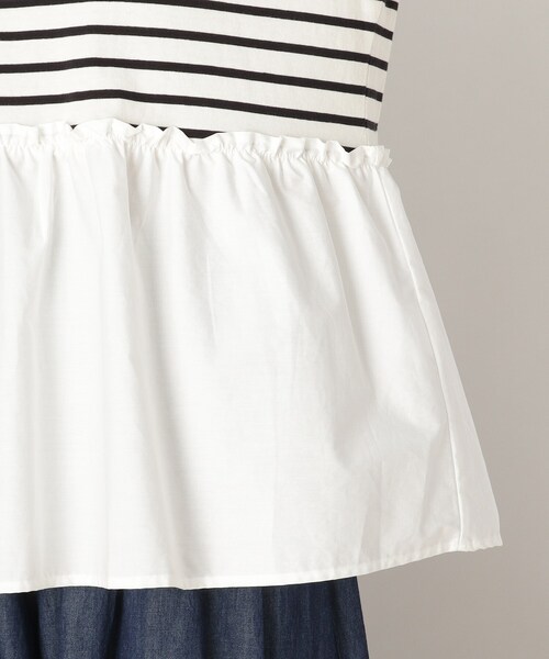 Cutie Blonde(キューティーブロンド)の「◆【S-L】裾布帛切り替えアソートプルオーバー(Tシャツ/カットソー・レディース・チャコールグレー/ホワイト系5/ベージュ系2/カーキ・02/01/03)」の10枚目の写真