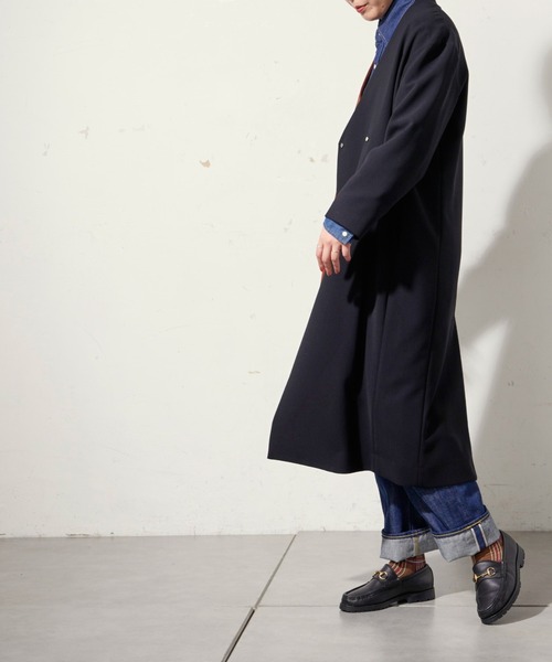 ear PAPILLONNER(イアパピヨネ)の「【SUM1 STYLE(スミ スタイル)】ボタンロングジャケット(ノーカラージャケット・レディース・ブラック・FREE)」の7枚目の写真