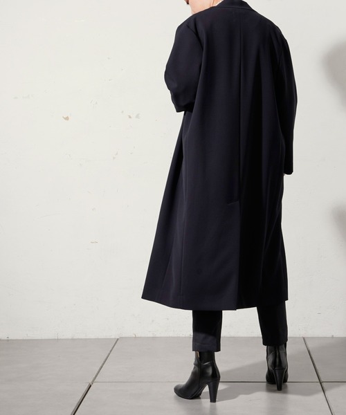 ear PAPILLONNER(イアパピヨネ)の「【SUM1 STYLE(スミ スタイル)】ボタンロングジャケット(ノーカラージャケット・レディース・ブラック・FREE)」の10枚目の写真
