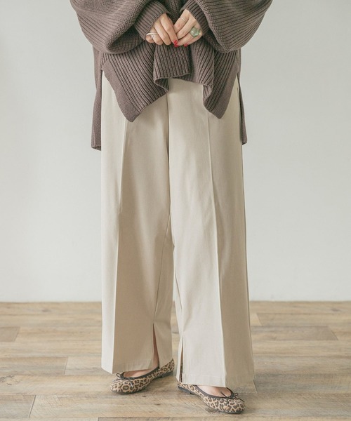 ITEMS URBANRESEARCH（アイテムズ アーバンリサーチ）の「インサイドスリットパンツ（その他パンツ・レディース・グレー/ベージュ/ブラウン・FREE）」の21枚目の写真