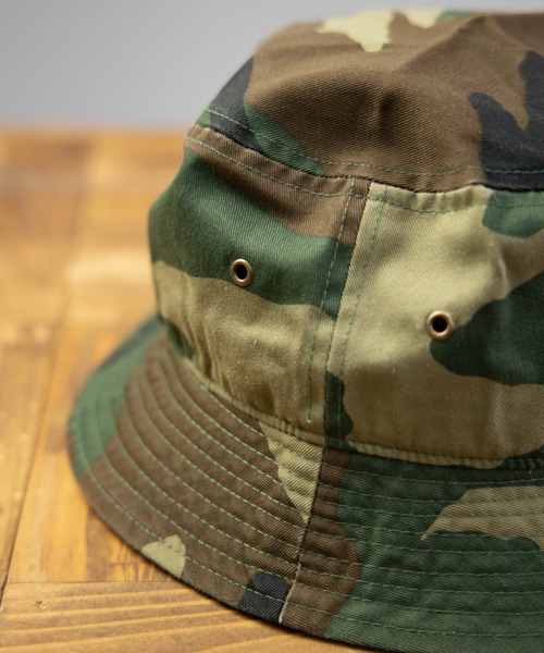newhattan(ニューハッタン)の「NEWHATTAN Bucket Hat-twill(ハット・メンズ・ホワイト/ブラック/ネイビー/グレー/オリーブ/カーキ/デザートカモ/ウッドランド/チャコール/ベージュ系・M/L)」の11枚目の写真