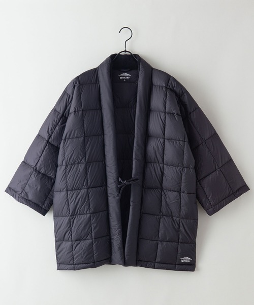 OUTDOOR PRODUCTS APPAREL(アウトドアプロダクツアパレル)の「ダウン半纏(はんてん) 撥水透湿700フィルパワー(ダウンジャケット/コート・メンズ・ブラック/チャコールグレー・MEDIUM/LARGE/X-LARGE)」の8枚目の写真