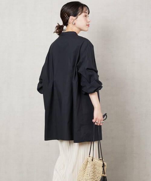 FREAK'S STORE（フリークスストア）の「【限定展開】ボリューム袖ブロードシャツ（シャツ/ブラウス・レディース・ホワイト/ブラック/ベージュ/サックスブルー/ブルー/ストライプ/ピンク/イエロー・ﾌﾘ-）」の19枚目の写真