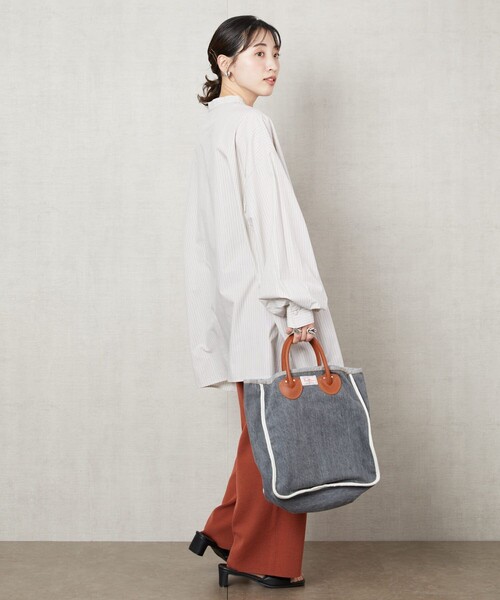 FREAK'S STORE（フリークスストア）の「【限定展開】ボリューム袖ブロードシャツ（シャツ/ブラウス・レディース・ホワイト/ブラック/ベージュ/サックスブルー/ブルー/ストライプ/ピンク/イエロー・ﾌﾘ-）」の20枚目の写真