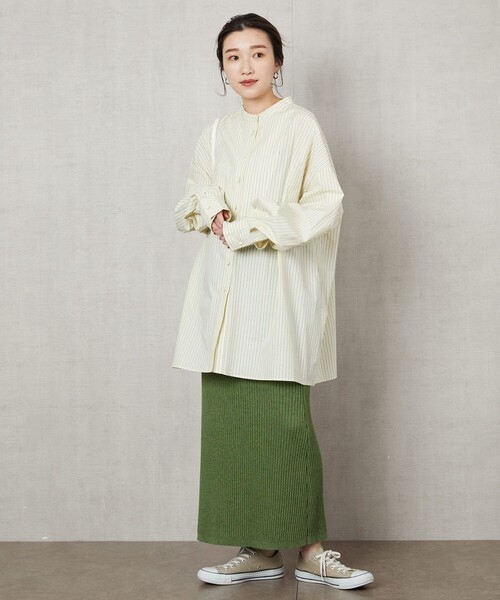 FREAK'S STORE（フリークスストア）の「【限定展開】ボリューム袖ブロードシャツ（シャツ/ブラウス・レディース・ホワイト/ブラック/ベージュ/サックスブルー/ブルー/ストライプ/ピンク/イエロー・ﾌﾘ-）」の21枚目の写真