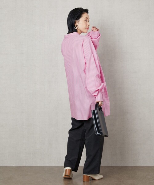 FREAK'S STORE（フリークスストア）の「【限定展開】ボリューム袖ブロードシャツ（シャツ/ブラウス・レディース・ホワイト/ブラック/ベージュ/サックスブルー/ブルー/ストライプ/ピンク/イエロー・ﾌﾘ-）」の17枚目の写真