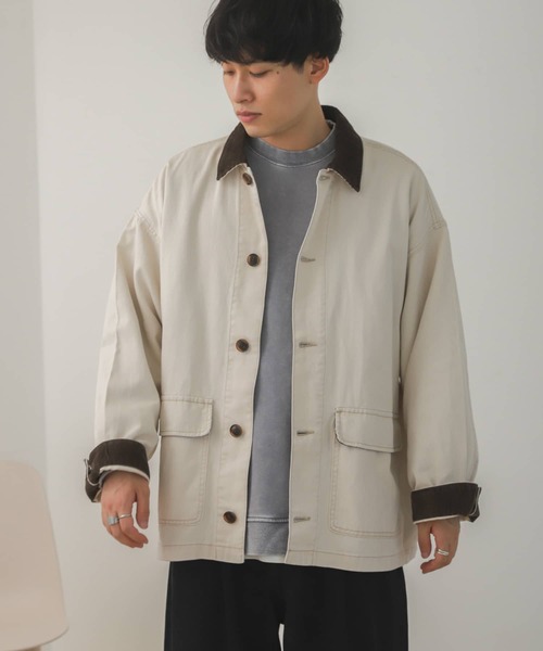 SENSE OF PLACE by URBAN RESEARCH（センスオブプレイスバイアーバンリサーチ）の「『セットアップ対応』デニムカバーオール（カバーオール・メンズ・ブラック/アイボリー・MEDIUM/LARGE）」の3枚目の写真