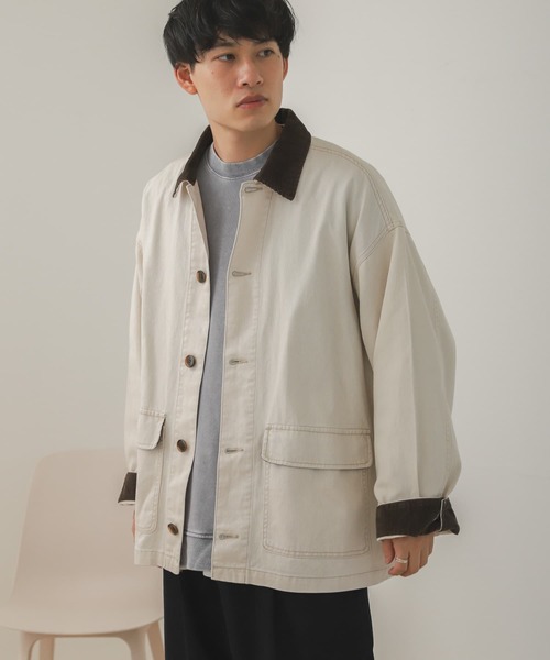 SENSE OF PLACE by URBAN RESEARCH（センスオブプレイスバイアーバンリサーチ）の「『セットアップ対応』デニムカバーオール（カバーオール・メンズ・ブラック/アイボリー・MEDIUM/LARGE）」の12枚目の写真