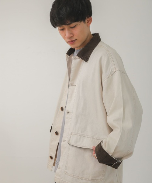 SENSE OF PLACE by URBAN RESEARCH（センスオブプレイスバイアーバンリサーチ）の「『セットアップ対応』デニムカバーオール（カバーオール・メンズ・ブラック/アイボリー・MEDIUM/LARGE）」の6枚目の写真