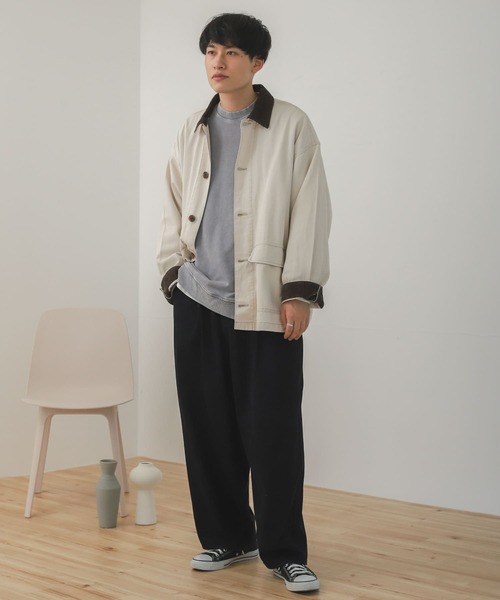 SENSE OF PLACE by URBAN RESEARCH（センスオブプレイスバイアーバンリサーチ）の「『セットアップ対応』デニムカバーオール（カバーオール・メンズ・ブラック/アイボリー・MEDIUM/LARGE）」の20枚目の写真