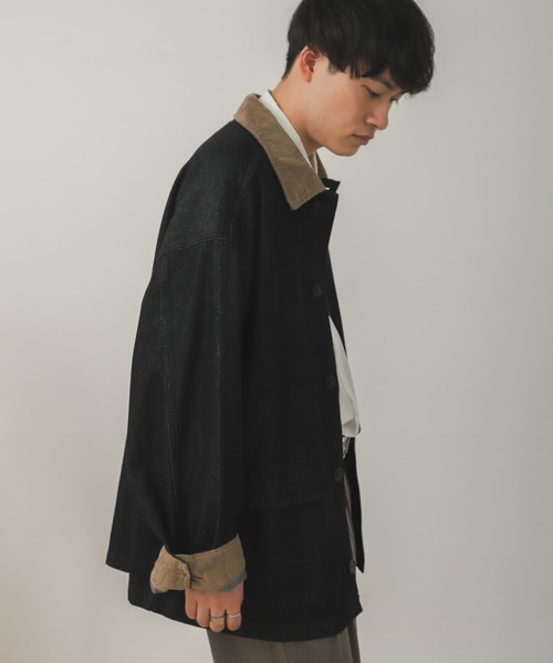 SENSE OF PLACE by URBAN RESEARCH（センスオブプレイスバイアーバンリサーチ）の「『セットアップ対応』デニムカバーオール（カバーオール・メンズ・ブラック/アイボリー・MEDIUM/LARGE）」の13枚目の写真