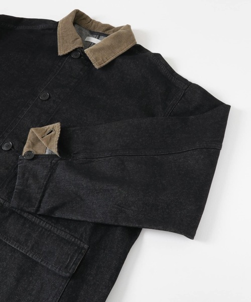 SENSE OF PLACE by URBAN RESEARCH（センスオブプレイスバイアーバンリサーチ）の「『セットアップ対応』デニムカバーオール（カバーオール・メンズ・ブラック/アイボリー・MEDIUM/LARGE）」の5枚目の写真