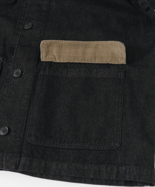 SENSE OF PLACE by URBAN RESEARCH（センスオブプレイスバイアーバンリサーチ）の「『セットアップ対応』デニムカバーオール（カバーオール・メンズ・ブラック/アイボリー・MEDIUM/LARGE）」の14枚目の写真