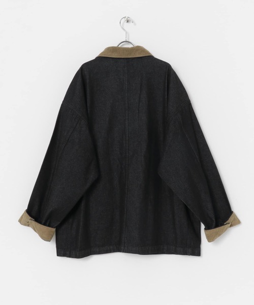 SENSE OF PLACE by URBAN RESEARCH（センスオブプレイスバイアーバンリサーチ）の「『セットアップ対応』デニムカバーオール（カバーオール・メンズ・ブラック/アイボリー・MEDIUM/LARGE）」の8枚目の写真