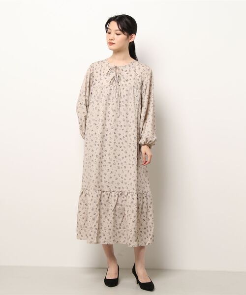 ehka sopo（エヘカソポ）の「星座柄ワンピース（ワンピース・レディース・ブラック/ベージュ・ﾌﾘ-）」の6枚目の写真