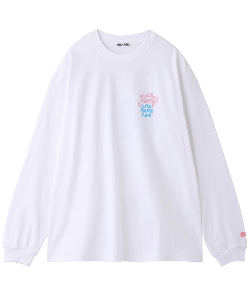 MILKFED.(ミルクフェド)の「LS TEE DOODLE FLOWER(Tシャツ/カットソー・レディース・ブラック/オフホワイト/ネイビー/ホワイト・ONE SIZE)」の11枚目の写真