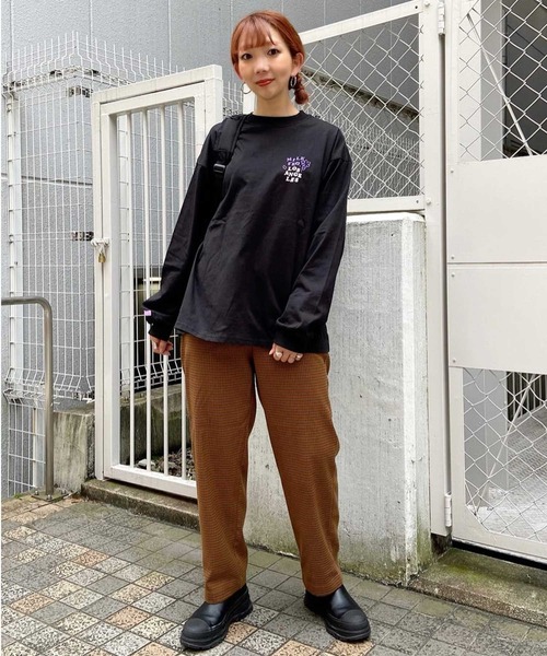 MILKFED.(ミルクフェド)の「LS TEE DOODLE FLOWER(Tシャツ/カットソー・レディース・ブラック/オフホワイト/ネイビー/ホワイト・ONE SIZE)」の16枚目の写真
