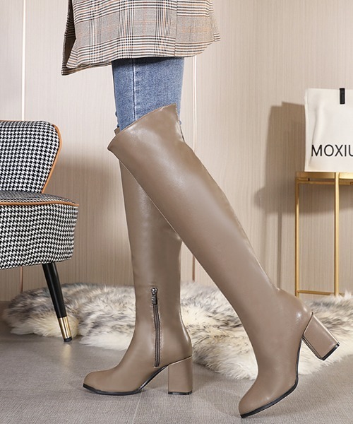 Futier land（フューティアランド）の「2wayストレートニーハイブーツ（ブーツ・レディース・ブラック/モカ・36/37/38/39/40）」の15枚目の写真