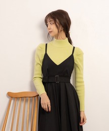 ハイネックパフスリニット