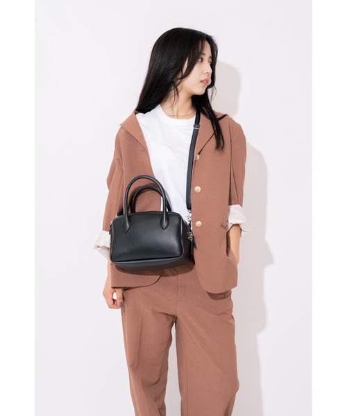 DEVICE+（デバイスプラス）の「DEVICE＋  フェイクレザー 2wayミニボストンバッグ（ボストンバッグ・レディース・ブラック・FREE）」の10枚目の写真