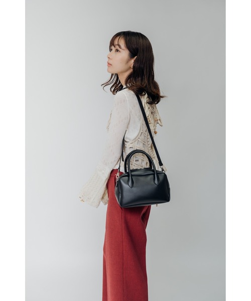 DEVICE+（デバイスプラス）の「DEVICE＋  フェイクレザー 2wayミニボストンバッグ（ボストンバッグ・レディース・ブラック・FREE）」の8枚目の写真