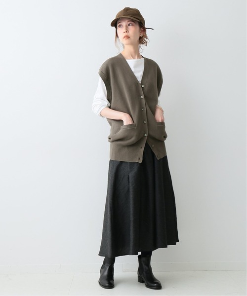 ♡コットンカシミアロングベスト♡ IENA（イエナ）の「コットンカシミアロングベスト（ベスト）」 - WEAR