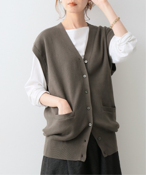 【匿名配送】IENA コットンカシミアロングベスト IENA（イエナ）の「コットンカシミアロングベスト（ベスト