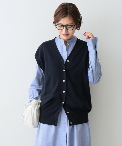 IENA（イエナ）の「コットンカシミアロングベスト（ベスト