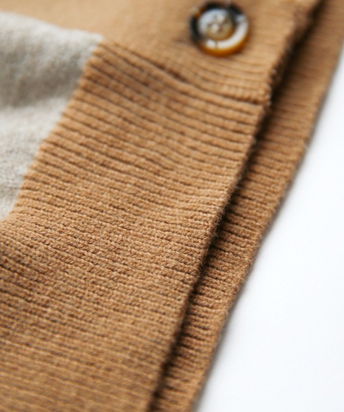 La-gemme（ラジェム）の「バイカラーニットカーディガン（カーディガン/ボレロ・レディース・ブラック/グレー/ベージュ/ブラウン/ブルーグリーン/ダークブラウン・フリー）」の13枚目の写真