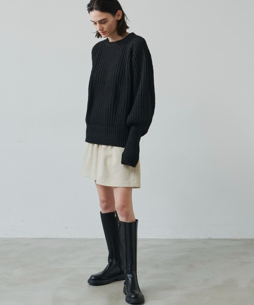 Aunt Marie's(アントマリーズ)の「フェイクレザージップロングブーツ(ブーツ・レディース・ブラック・S/M/L)」の8枚目の写真